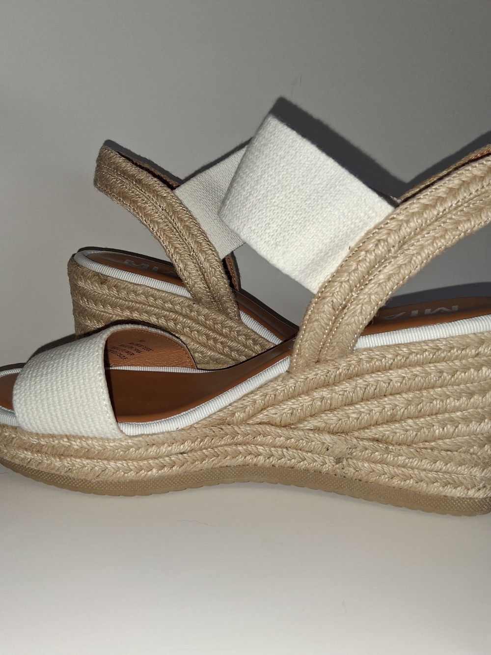 MIA Cream Canvas Espadrille Slingback Sandals - Picture 5 of 11